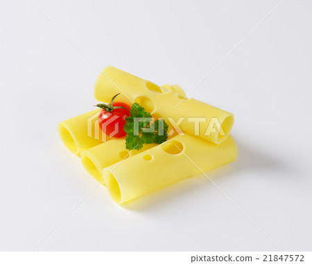 Swiss cheese slices 21847572