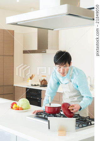 Cooking image (1 man) Cooking image (1 man) 21849050
