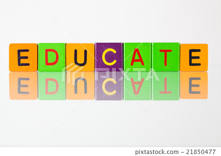 Educate - an inscription from children's  blocks 21850477