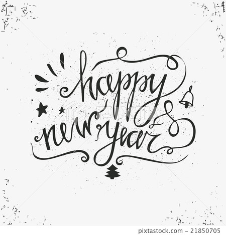 Happy New Year isolated on white background. Happy New Year isolated on white background. 21850705
