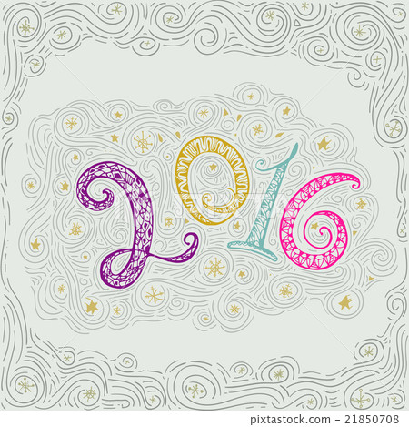 Happy new year 2016 greeting card design element. Happy new year 2016 greeting card design element. 21850708