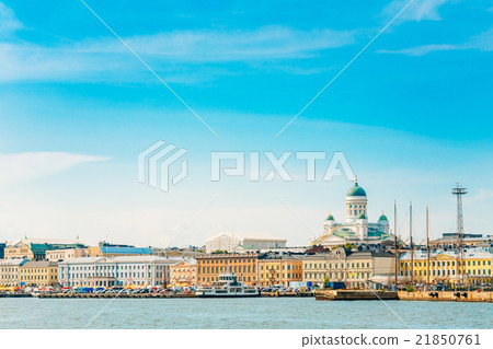 Embankment In Helsinki At Summer Day, Finland Embankment In Helsinki At Summer Day, Finland 21850761