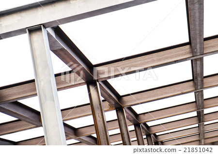 I-Beam steel construction, isolated on white I-Beam steel construction, isolated on white 21851042