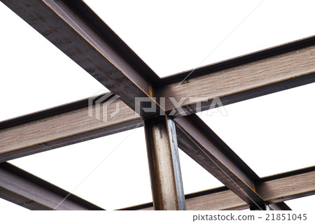 I-Beam steel construction, isolated on white I-Beam steel construction, isolated on white 21851045