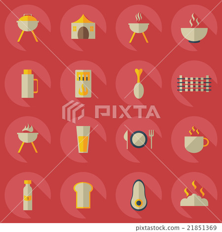 Flat concept, set modern design with shadow Flat concept, set modern design with shadow 21851369