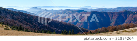 Fog in autumn Carpathian. Mountain panorama. Fog in autumn Carpathian. Mountain panorama. 21854264