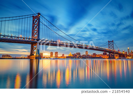 Ben Franklin Bridge in Philadelphia  21854540
