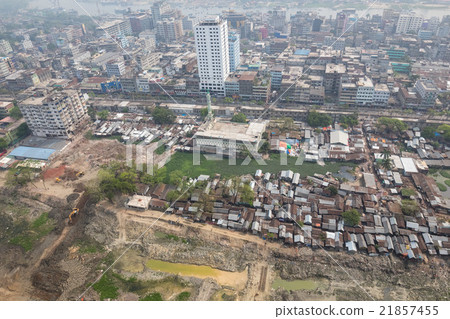 Bangladesh, showing an unstable expansion, capital city of Dhaka 21857455