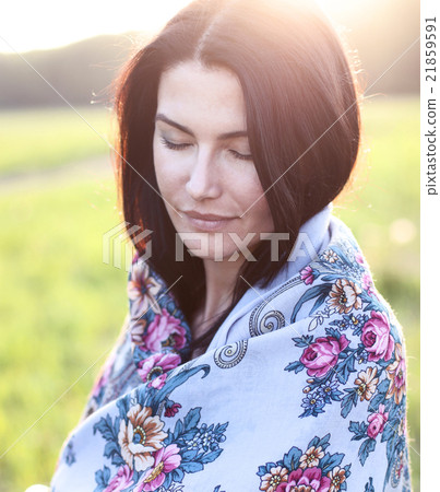 Beautiful girl dress summer resting enjoying idea 21859591