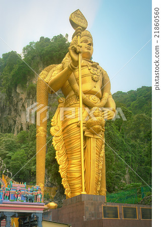 Statue of hindu god Muragan at Batu caves 21860560