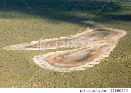 Saline aerial view in shark bay Australia Saline aerial view in shark bay Australia 21860823