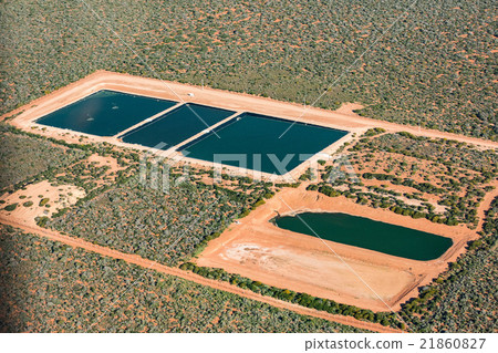Saline aerial view in shark bay Australia 21860827