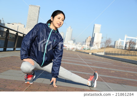 慢跑伸展女性 21861284