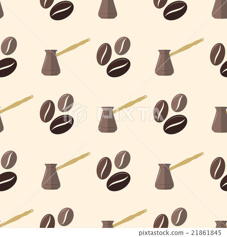 vector coffee barista seamless pattern.-插圖素材 [21861845] - PIXTA圖庫