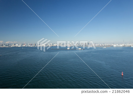 Tokyo Bay seen from Tokyo Gate Bridge Tokyo Bay seen from Tokyo Gate Bridge 21862046