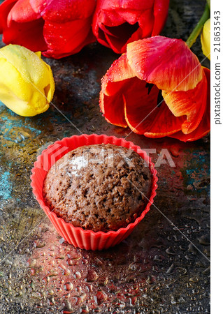 Sweet cupcake dessert 21863543