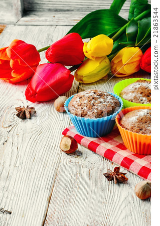 Sweet cupcake dessert 21863544