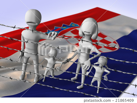 migration to europe concept - crisis in Croatia migration to europe concept - crisis in Croatia 21865409