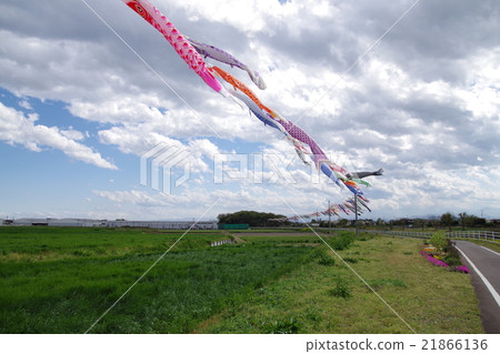 Kimono swimming in spring sky 21866136