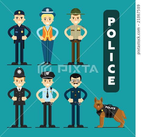 Set of policeman character Set of policeman character 21867589