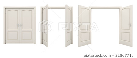 Double Door White 3 Pattern 21867713