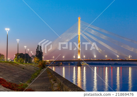 Cable-stayed bridge and Daugava, Riga, Latvia Cable-stayed bridge and Daugava, Riga, Latvia 21869476