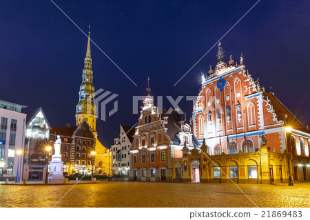 City Hall Square in the Old Town of Riga, Latvia City Hall Square in the Old Town of Riga, Latvia 21869483
