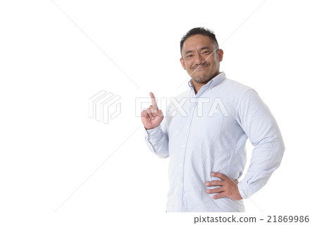 A man with a pointing pose 21869986