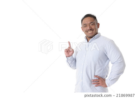 A man with a pointing pose 21869987