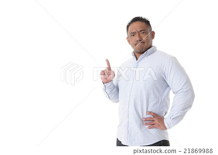 A man with a pointing pose 21869988
