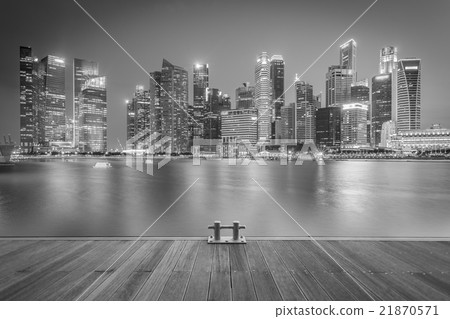 Landscape of the Singapore financial district Landscape of the Singapore financial district 21870571