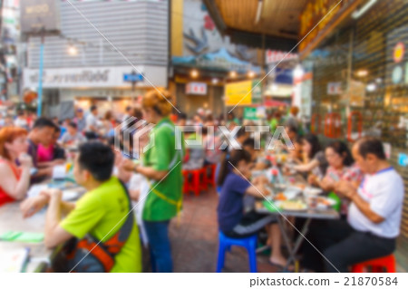 Blurred passenger in street food 21870584