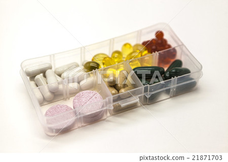 Different pills, the pills in the box for drugs 21871703