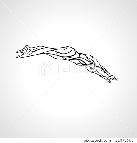 Swimmer Diving Into A Swimming Pool Swimmer Diving Into A Swimming Pool 21872593