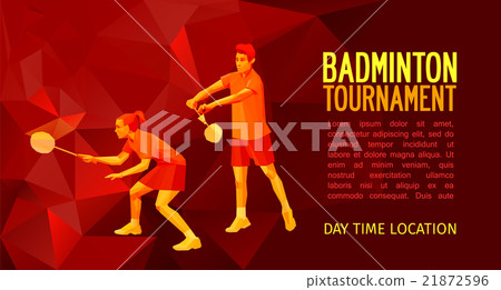 Badminton players mixed doubles team 21872596