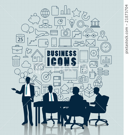 Business meeting with icon for Business concept. Business meeting with icon for Business concept. 21873704