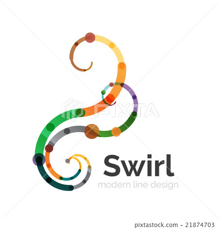 Vector swirl circle logo - Stock Illustration [21874703] - PIXTA