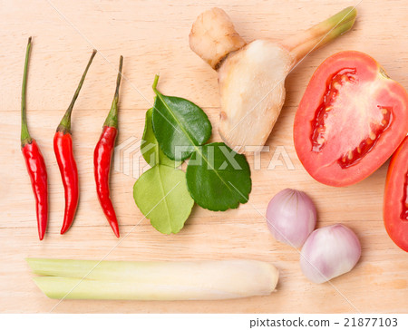 Ingredients for Thai soup (Tom Yum Goong) 21877103