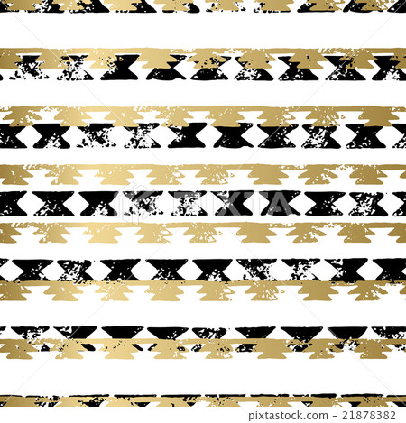 Gold and Black seamless pattern - Stock Illustration [21878382] - PIXTA