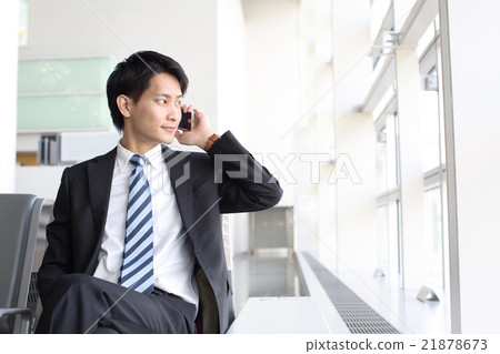 Airport and businessman Airport and businessman 21878673