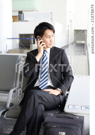 Airport and businessman Airport and businessman 21878674