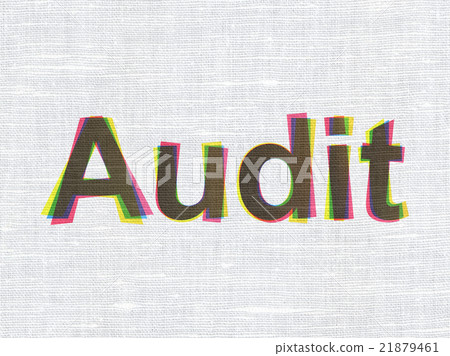 Business concept: Audit on fabric texture Business concept: Audit on fabric texture 21879461