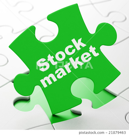 Finance concept: Stock Market on puzzle background Finance concept: Stock Market on puzzle background 21879463