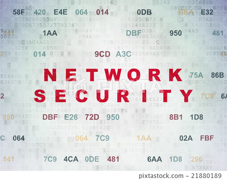 Protection concept: Network Security on Digital - Stock Illustration ...