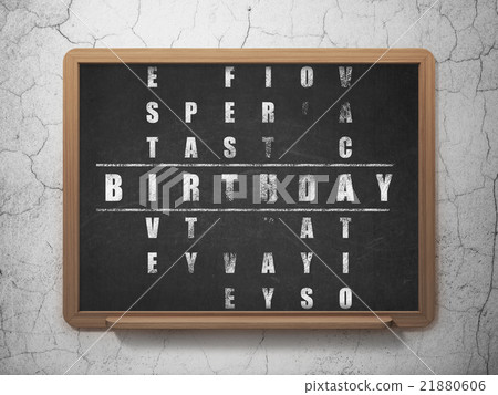 Entertainment, concept: Birthday in Crossword Entertainment, concept: Birthday in Crossword 21880606