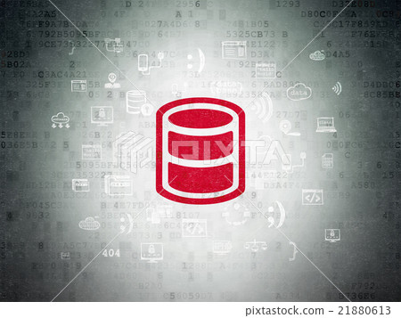 Software concept: Database on Digital Paper - Stock Illustration ...