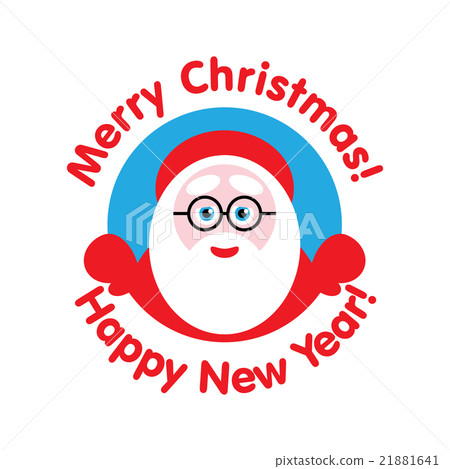 Santa peeping from behind the logo Santa peeping from behind the logo 21881641
