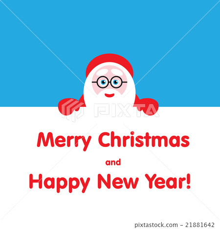 Santa peeping from behind the text 21881642