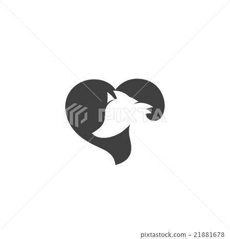 Love fox head logo 21881678