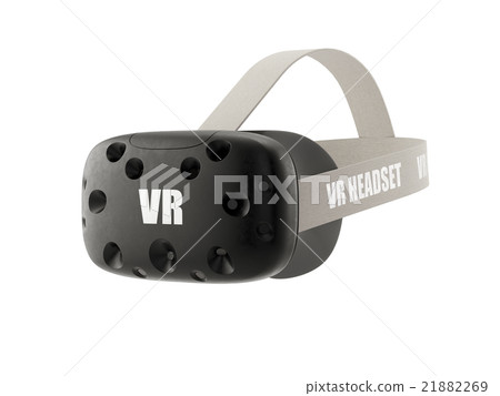 VR virtual reality headset isolated on white 21882269